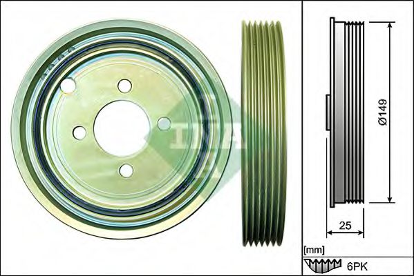 ремъчна шайба, колянов вал 544 0100 10
