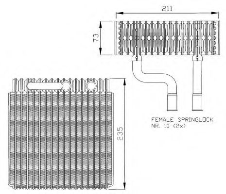 изпарител, климатична система 36073