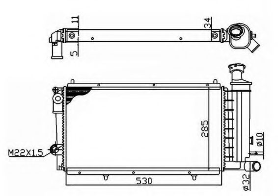 радиатор, охлаждане на двигателя 50406A