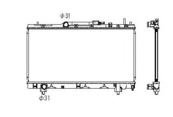 радиатор, охлаждане на двигателя 53347