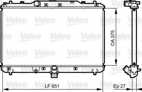 радиатор, охлаждане на двигателя 735400