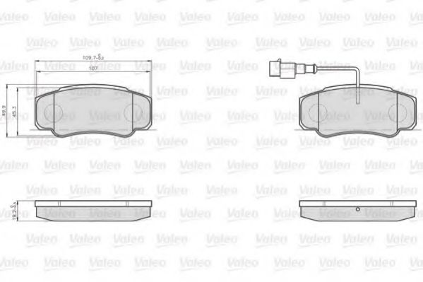 комплект спирачно феродо, дискови спирачки 872921