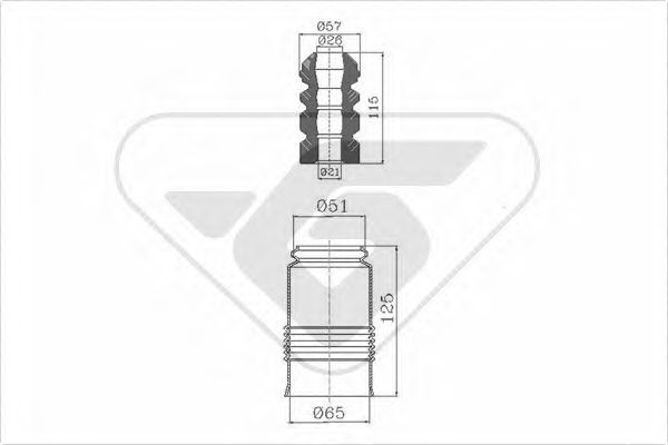 прахозащитен комплект, амортисьор KP020
