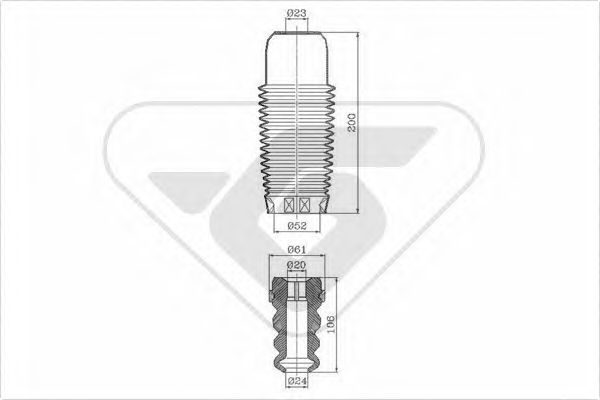 прахозащитен комплект, амортисьор KP029