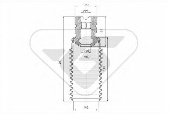 прахозащитен комплект, амортисьор KP066