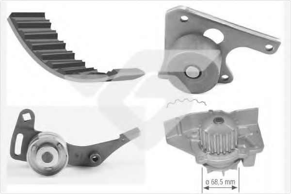 водна помпа+ к-кт ангренажен ремък KH 01WP12