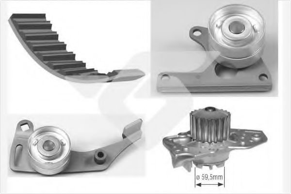 водна помпа+ к-кт ангренажен ремък KH 06WP01