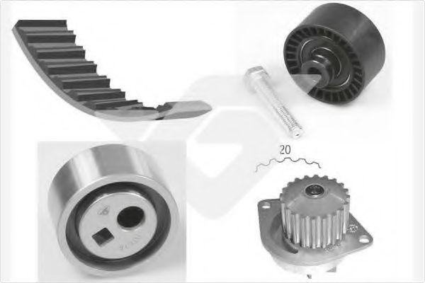 водна помпа+ к-кт ангренажен ремък KH 23WP17