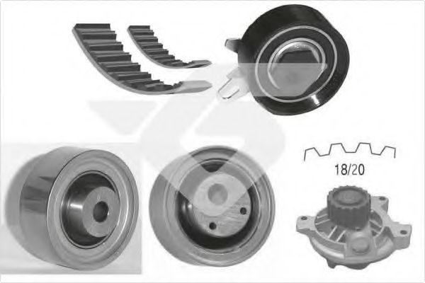 водна помпа+ к-кт ангренажен ремък KH 326WP61