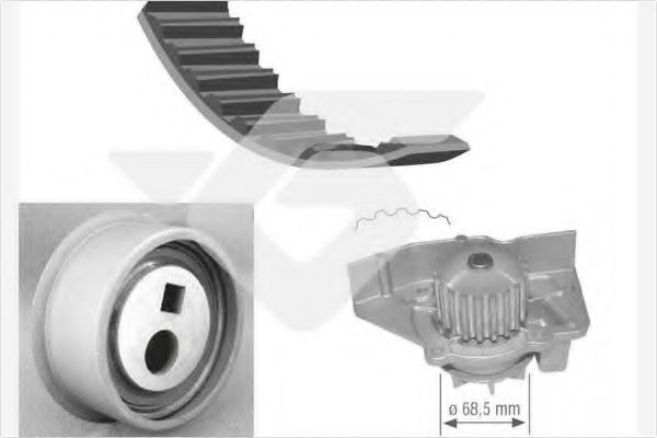 водна помпа+ к-кт ангренажен ремък KH 45WP12