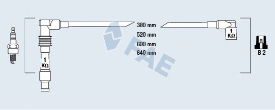 комплект запалителеи кабели 85080