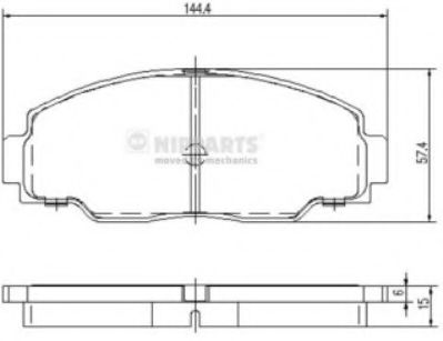 комплект спирачно феродо, дискови спирачки J3602079