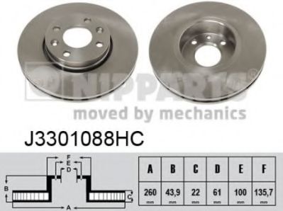 спирачен диск J3301088HC