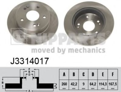спирачен диск J3314017