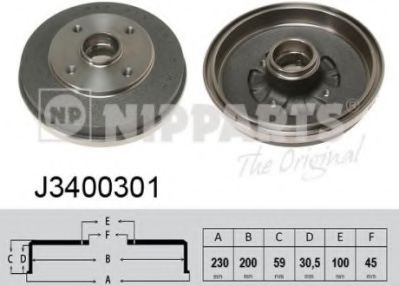 спирачен барабан J3400301