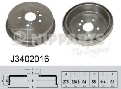 спирачен барабан J3402016