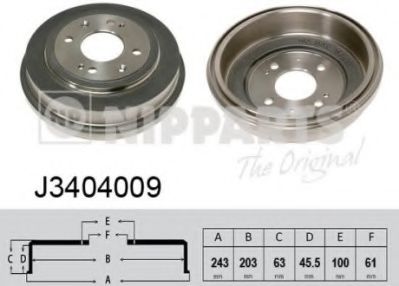 спирачен барабан J3404009