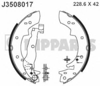 комплект спирачна челюст J3508017