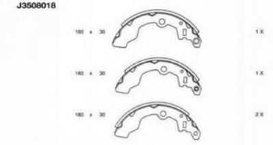 комплект спирачна челюст J3508018