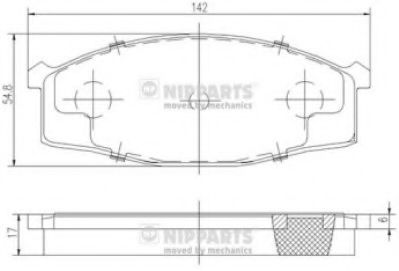 комплект спирачно феродо, дискови спирачки J3601061