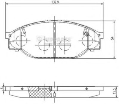 комплект спирачно феродо, дискови спирачки