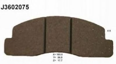 комплект спирачно феродо, дискови спирачки J3602075