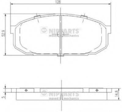 комплект спирачно феродо, дискови спирачки J3603039