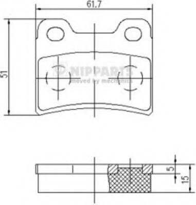 комплект спирачно феродо, дискови спирачки