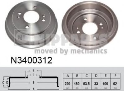 спирачен барабан N3400312