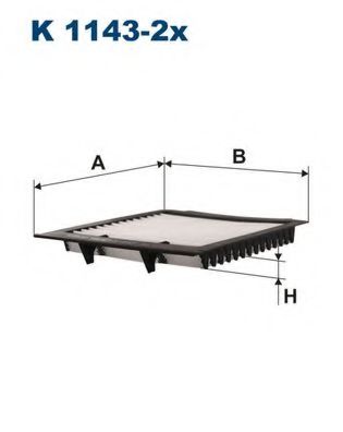 филтър, въздух за вътрешно пространство K1143-2x
