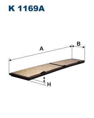 филтър, въздух за вътрешно пространство K1169A