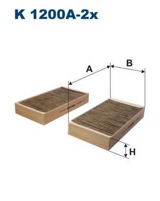 филтър, въздух за вътрешно пространство K1200A-2x