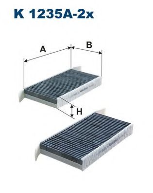 филтър, въздух за вътрешно пространство K1235A-2x