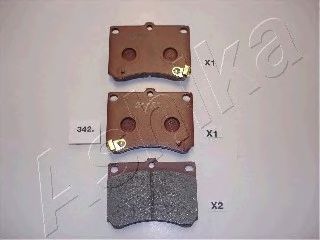 комплект спирачно феродо, дискови спирачки 50-03-342