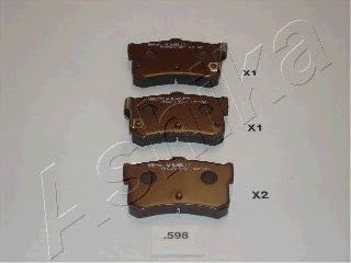 комплект спирачно феродо, дискови спирачки 51-05-598