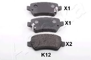 комплект спирачно феродо, дискови спирачки 51-0K-K12