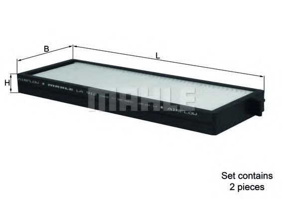 филтър, въздух за вътрешно пространство LA 912/S