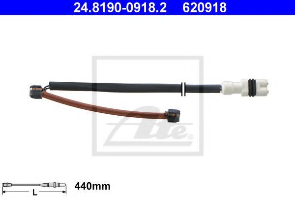 предупредителен контактен сензор, износване на накладките 24.8190-0918.2