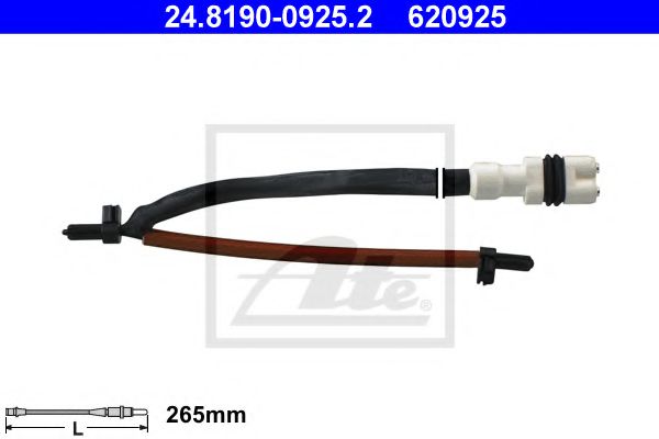 предупредителен контактен сензор, износване на накладките 24.8190-0925.2