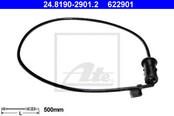 предупредителен контактен сензор, износване на накладките 24.8190-2901.2