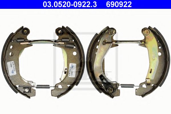 комплект спирачна челюст 03.0520-0922.3