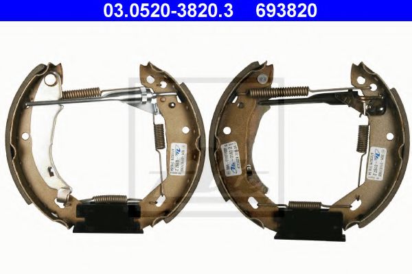 комплект спирачна челюст 03.0520-3820.3