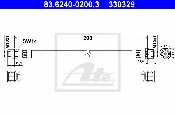 спирачен маркуч 83.6240-0200.3