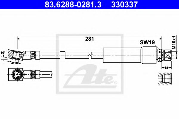 спирачен маркуч 83.6288-0281.3