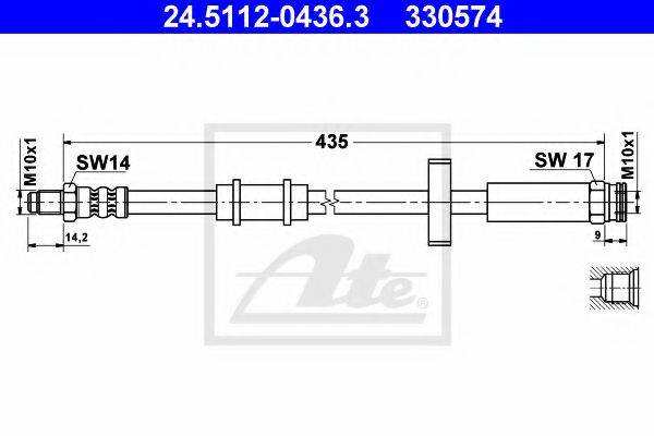 спирачен маркуч 24.5112-0436.3