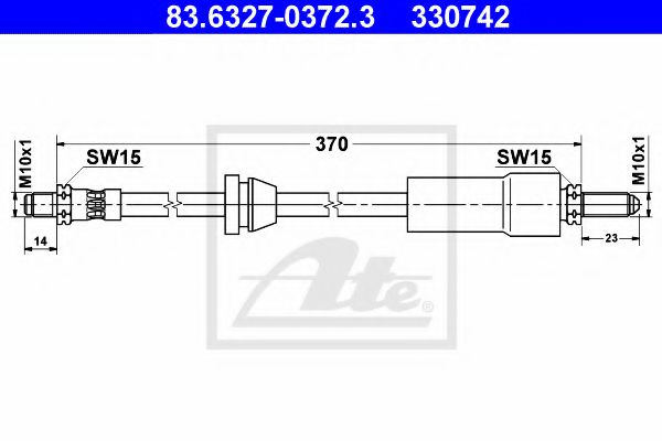 спирачен маркуч 83.6327-0372.3
