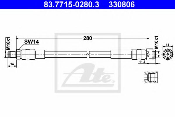 спирачен маркуч 83.7715-0280.3
