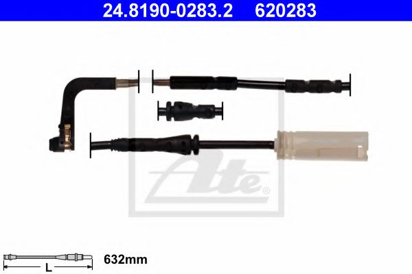 предупредителен контактен сензор, износване на накладките 24.8190-0283.2