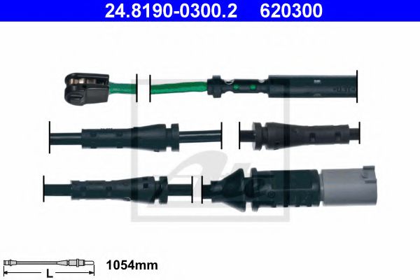 предупредителен контактен сензор, износване на накладките 24.8190-0300.2