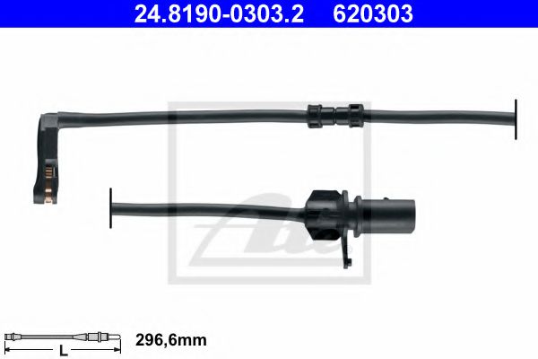 предупредителен контактен сензор, износване на накладките 24.8190-0303.2